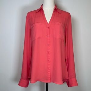 Express “The Portofino Shirt” V-Neck Button Front Lightweight Womens Size Small